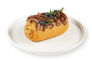 Торт бенто блинный Азия с грушей с шоколадным кремом 